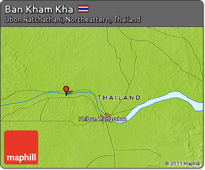 Physical 3D Map of Ban Kham Kha
