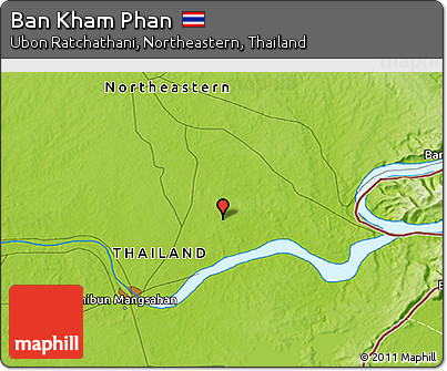 Physical 3D Map of Ban Kham Phan
