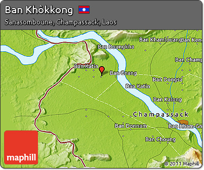 Physical 3D Map of Ban Khôkkong