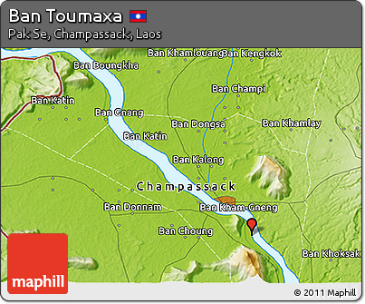 Physical 3D Map of Ban Toumaxa