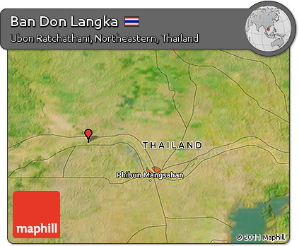 Satellite 3D Map of Ban Don Langka
