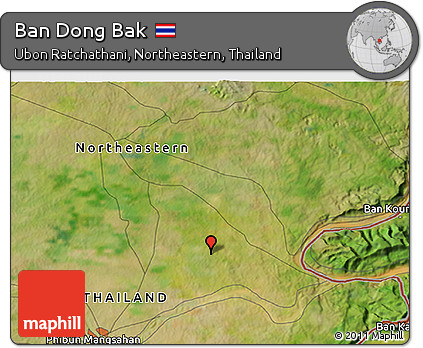 Satellite 3D Map of Ban Dong Bak