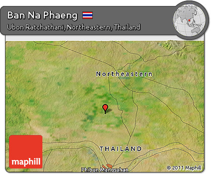 Satellite 3D Map of Ban Na Phaeng