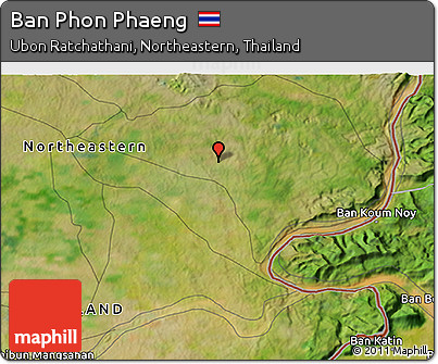 Satellite 3D Map of Ban Phon Phaeng