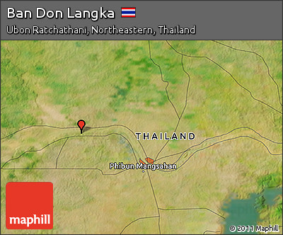 Satellite 3D Map of Ban Don Langka