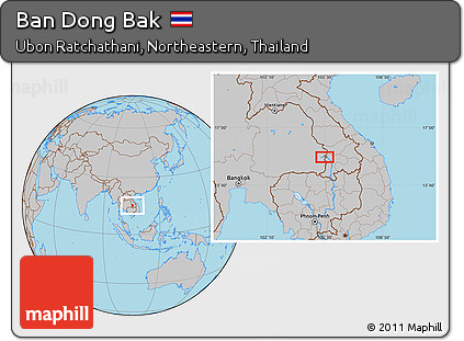 Gray Location Map of Ban Dong Bak