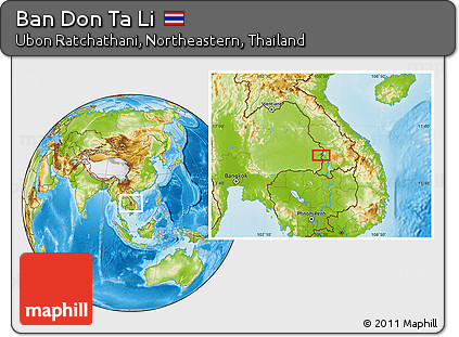 Physical Location Map of Ban Don Ta Li