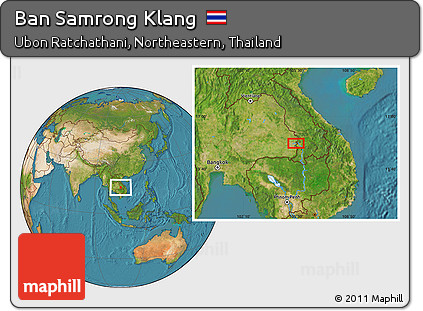 Satellite Location Map of Ban Samrong Klang