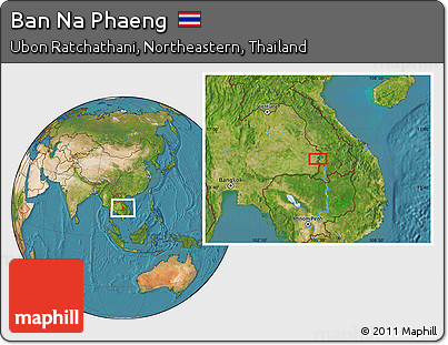 Satellite Location Map of Ban Na Phaeng