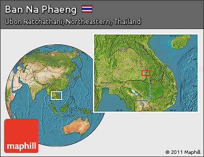 Satellite Location Map of Ban Na Phaeng