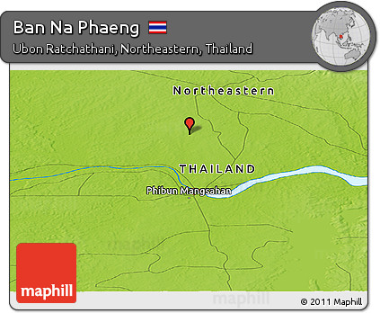 Physical Panoramic Map of Ban Na Phaeng
