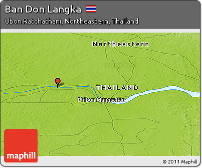 Physical Panoramic Map of Ban Don Langka
