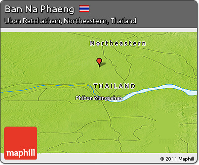 Physical Panoramic Map of Ban Na Phaeng