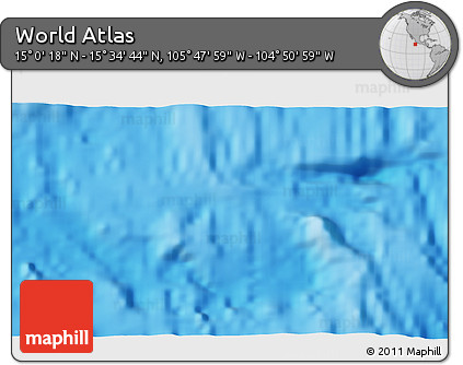 Physical 3D Map of the Area around 15° 17' 31" N, 105° 19' 29" W