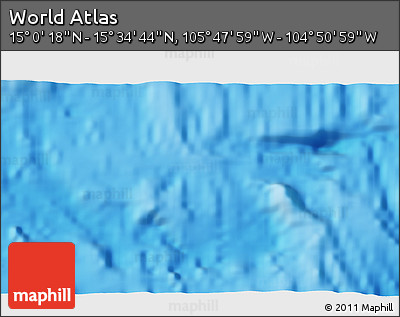 Physical 3D Map of the Area around 15° 17' 31" N, 105° 19' 29" W