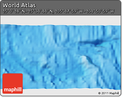 Physical 3D Map of the Area around 15° 17' 31" N, 105° 19' 29" W
