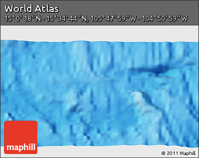 Political 3D Map of the Area around 15° 17' 31" N, 105° 19' 29" W
