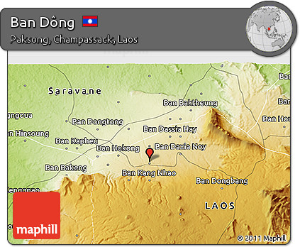 Physical 3D Map of Ban Dông