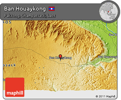 Physical 3D Map of Ban Houaykong