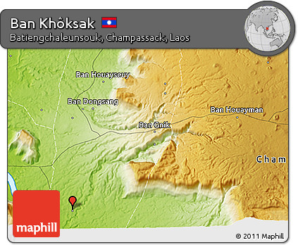 Physical 3D Map of Ban Khôksak