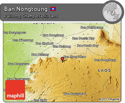 Physical 3D Map of Ban Nongtoung