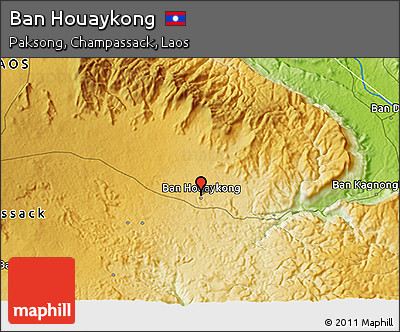 Physical 3D Map of Ban Houaykong