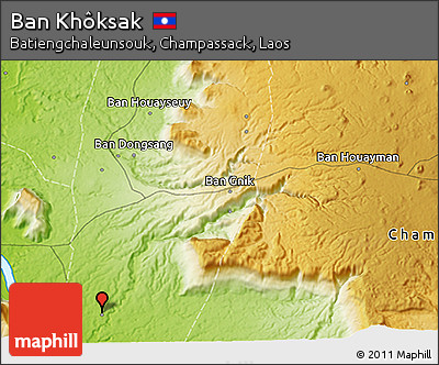Physical 3D Map of Ban Khôksak