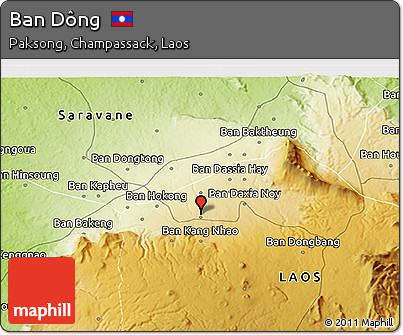 Physical 3D Map of Ban Dông