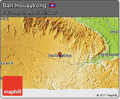 Physical 3D Map of Ban Houaykong