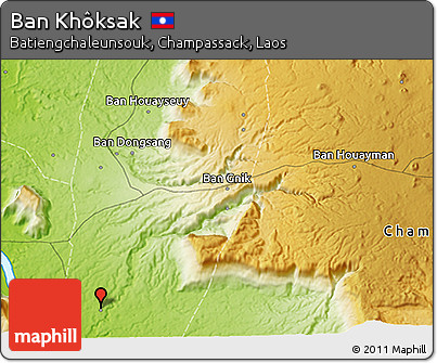 Physical 3D Map of Ban Khôksak