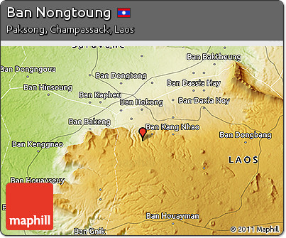 Physical 3D Map of Ban Nongtoung