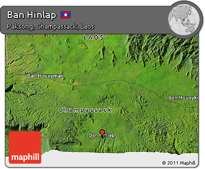 Satellite 3D Map of Ban Hinlap