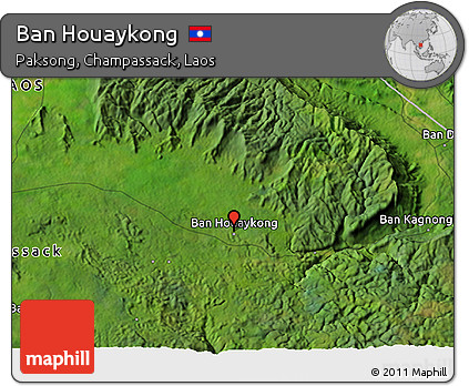 Satellite 3D Map of Ban Houaykong