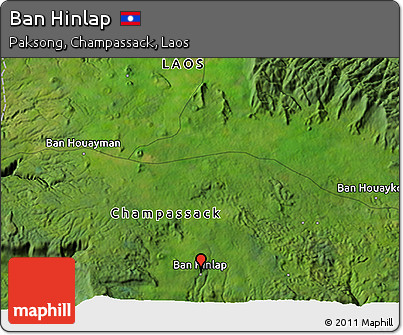 Satellite 3D Map of Ban Hinlap