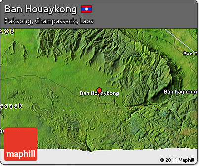 Satellite 3D Map of Ban Houaykong