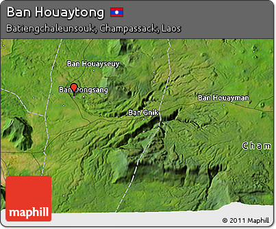 Satellite 3D Map of Ban Houaytong