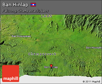 Satellite 3D Map of Ban Hinlap