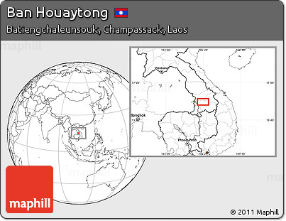 Blank Location Map of Ban Houaytong