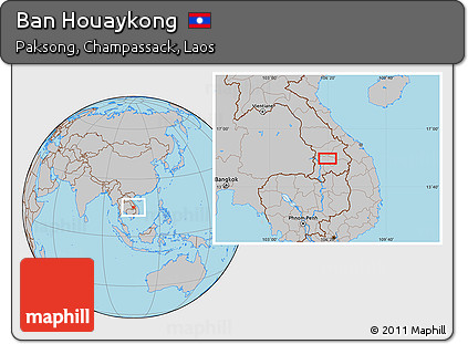 Gray Location Map of Ban Houaykong