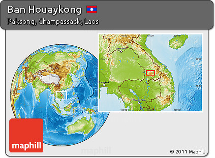 Physical Location Map of Ban Houaykong