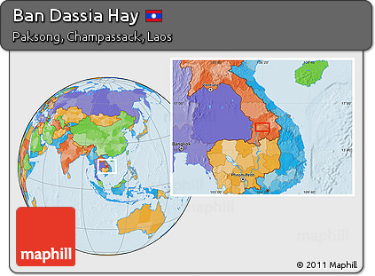 Political Location Map of Ban Dassia Hay
