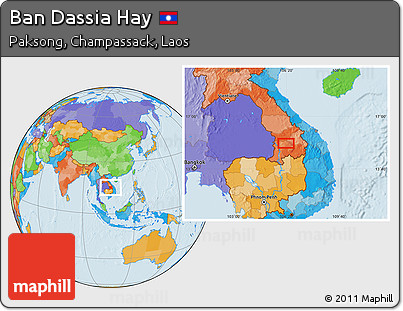 Political Location Map of Ban Dassia Hay