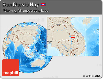 Shaded Relief Location Map of Ban Dassia Hay