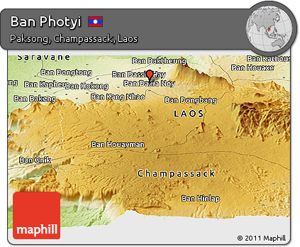 Physical Panoramic Map of Ban Photyi