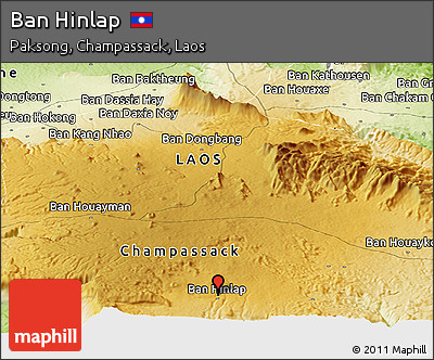 Physical Panoramic Map of Ban Hinlap