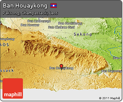 Physical Panoramic Map of Ban Houaykong
