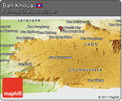Physical Panoramic Map of Ban Khoua