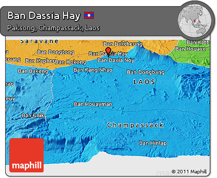 Political Panoramic Map of Ban Dassia Hay