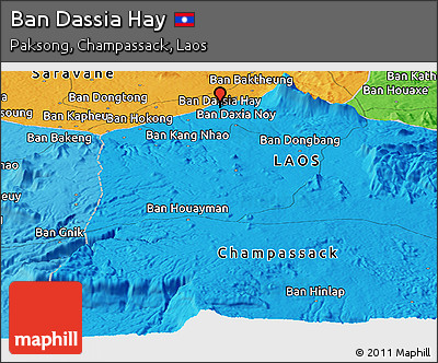 Political Panoramic Map of Ban Dassia Hay