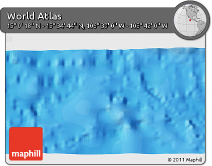 Political 3D Map of the Area around 15° 17' 31" N, 106° 10' 30" W